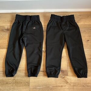 (2) pairs Alleson Athletic black XS t-ball pants